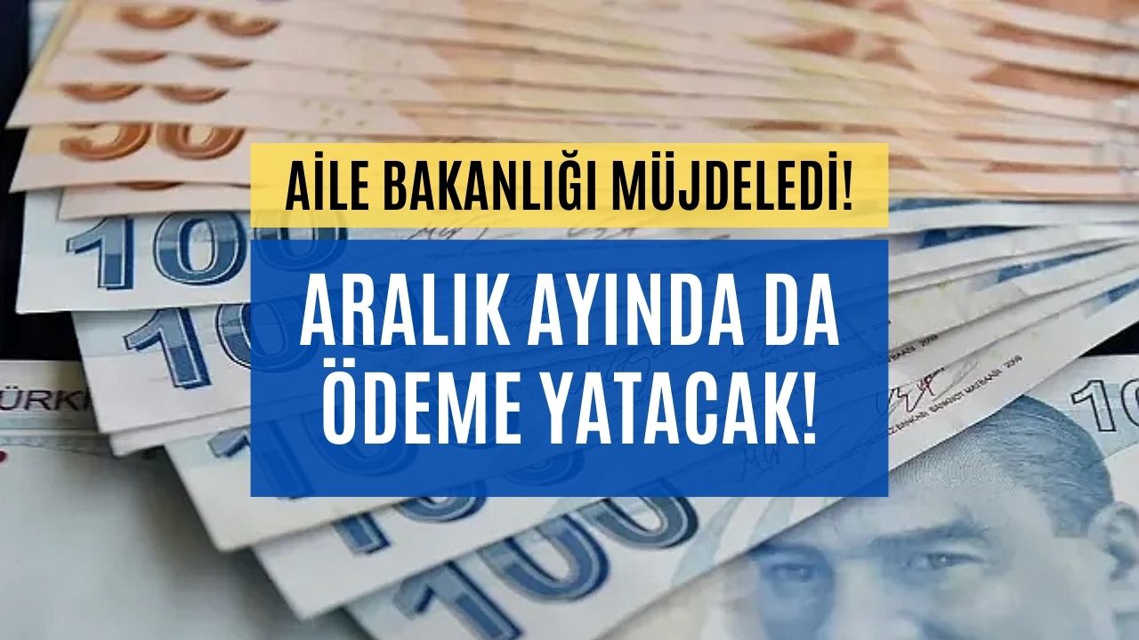 Aile Bakanlığı’ndan Onay Geldi! Dar Gelirliye Aralık Ayında 2160 TL Ödeme Yatacak!